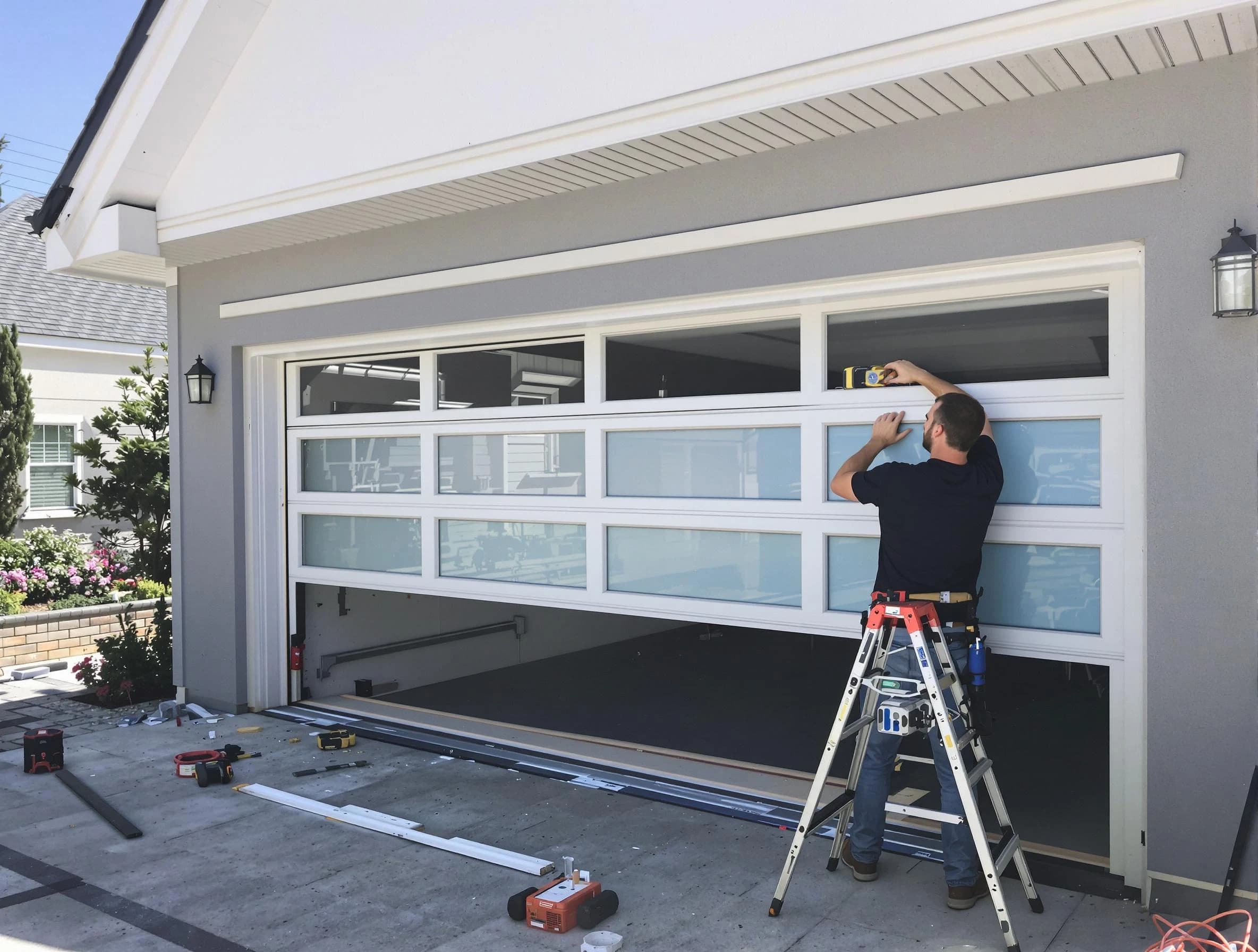 Rockwood Garage Door Repair team performing garage door replacement in Rockwood