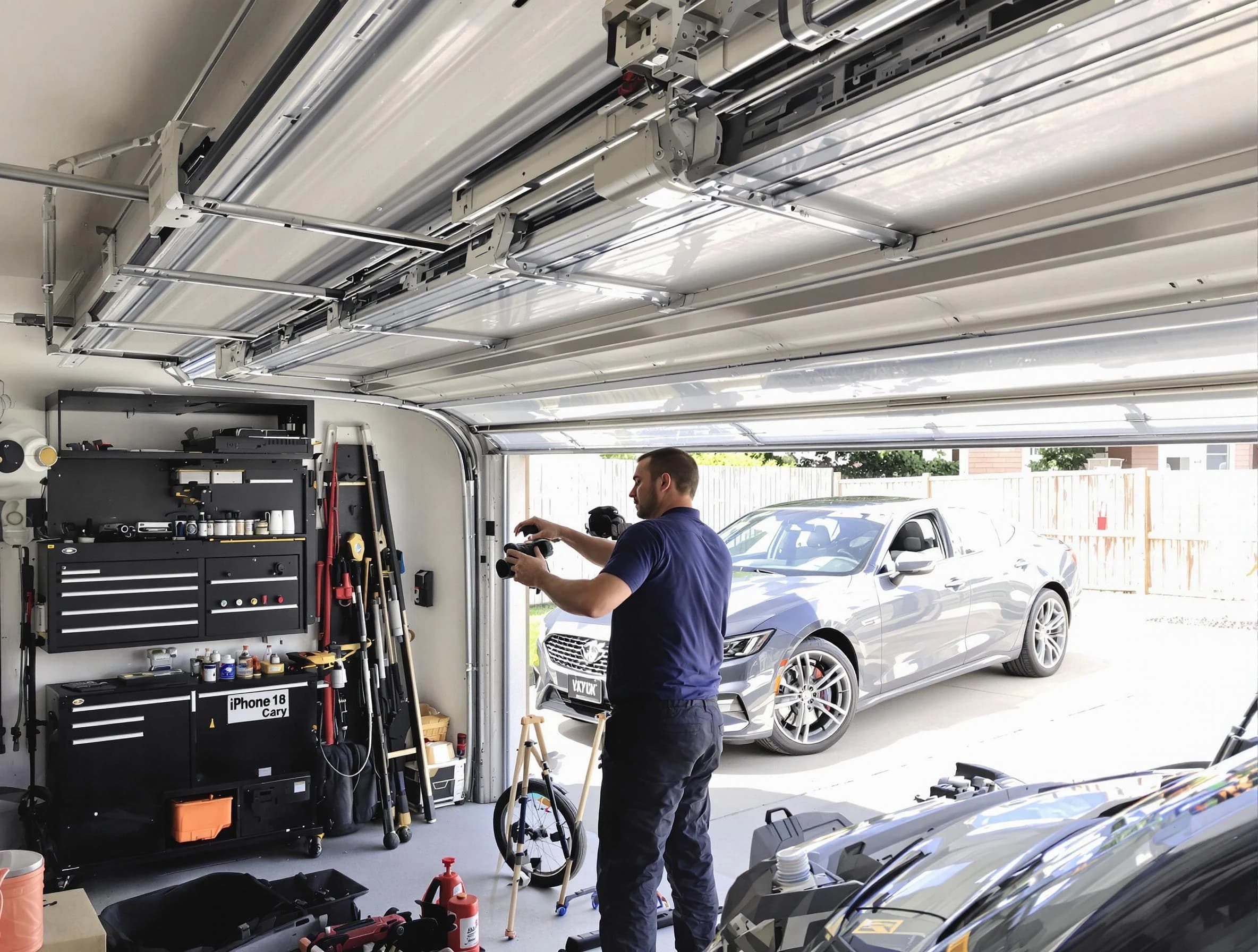 Rockwood Garage Door Repair technician fixing noisy garage door in Rockwood