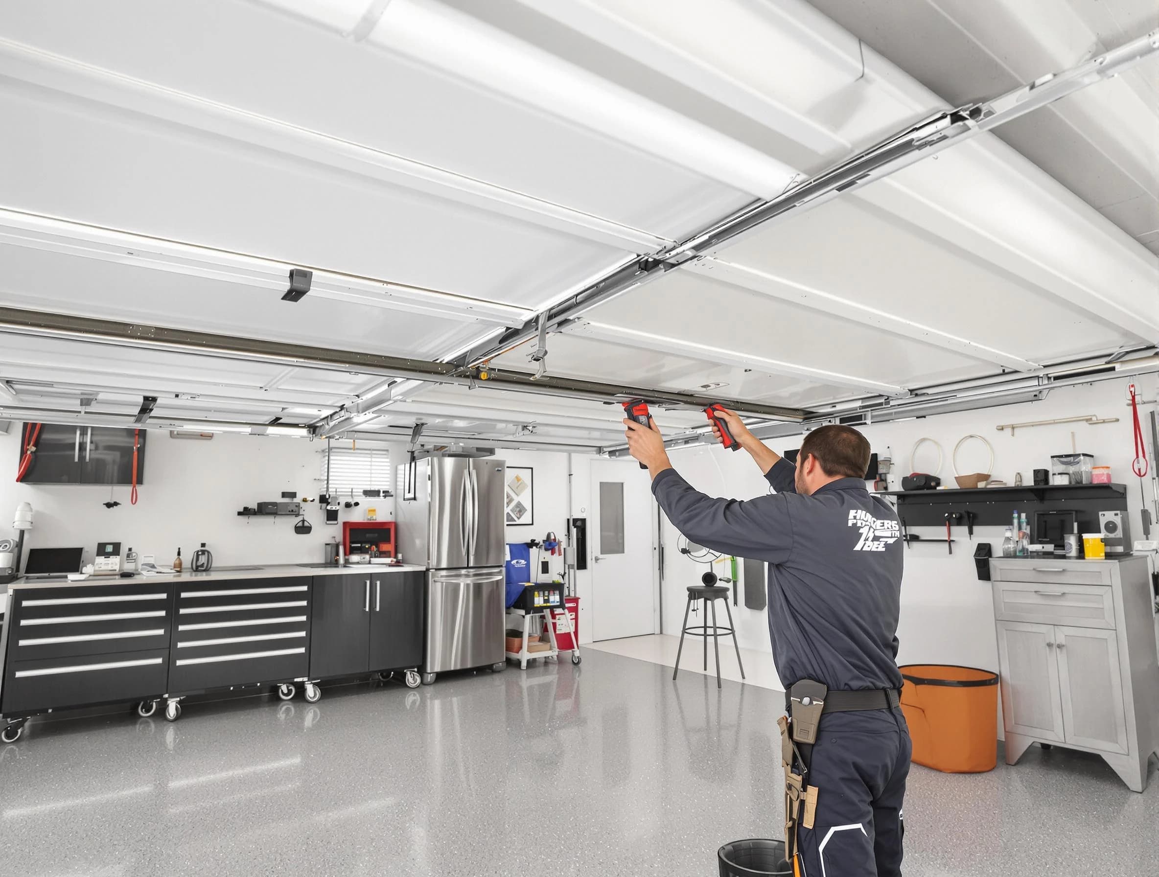 Overhead garage door repair service by Rockwood Garage Door Repair in Rockwood