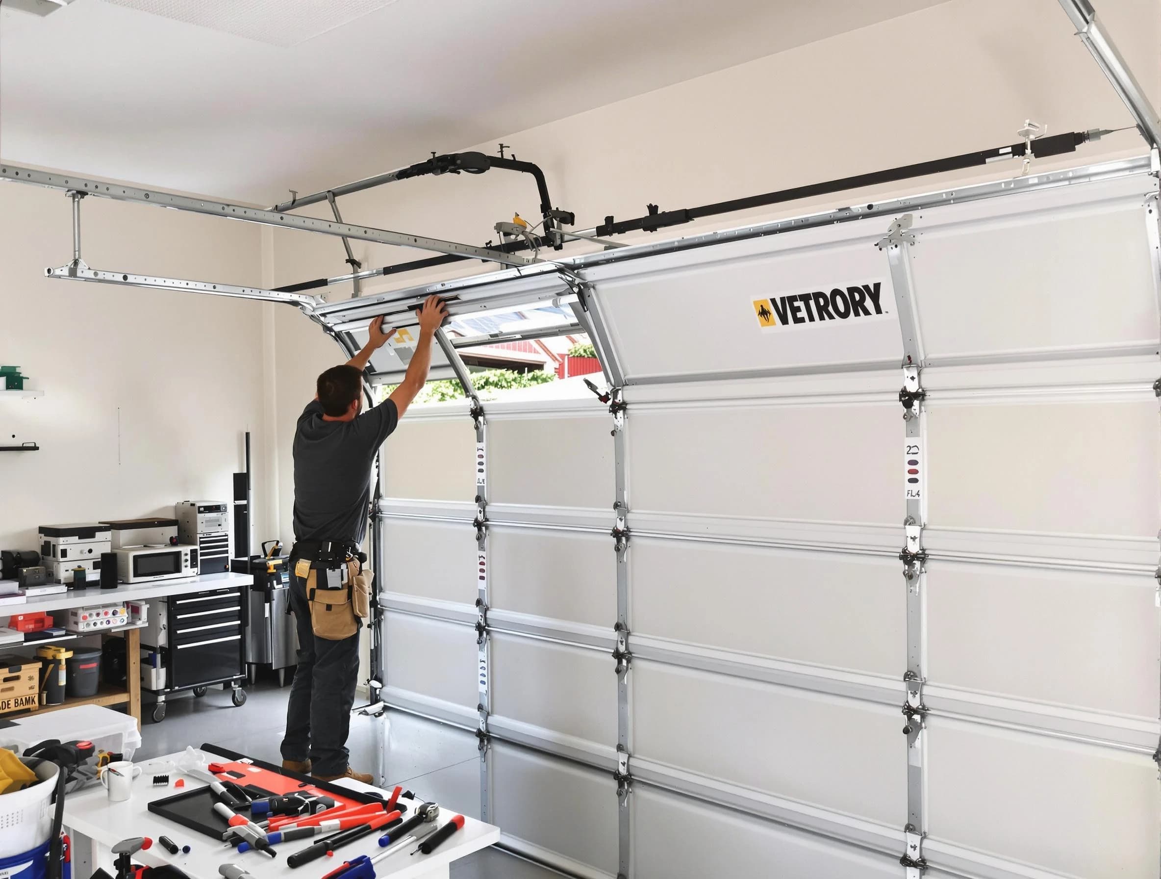 Rockwood Garage Door Repair technician performing section replacement in Rockwood