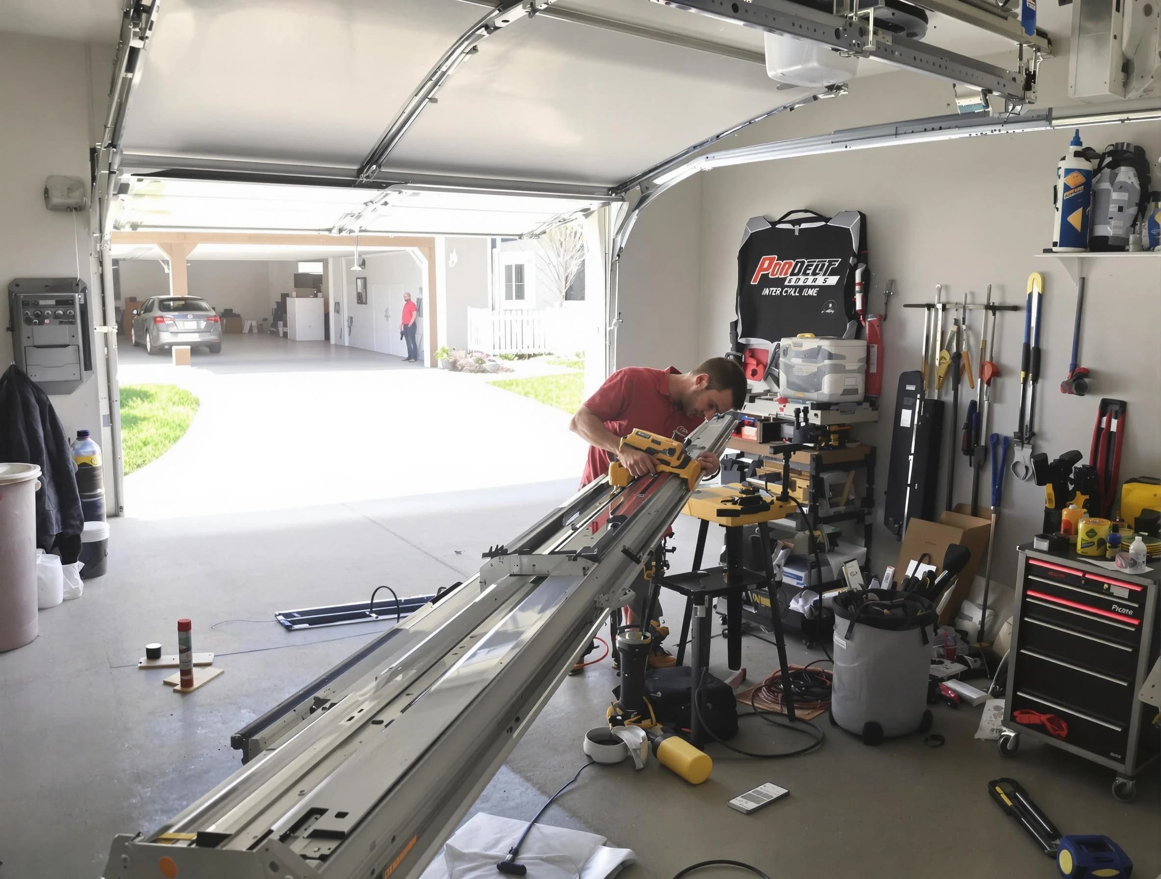 Rockwood Garage Door Repair expert performing track repair in Rockwood