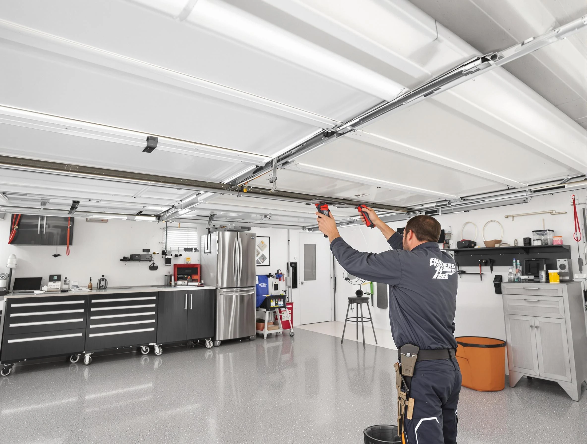 Overhead garage door repair service by Rockwood Garage Door Repair in Rockwood