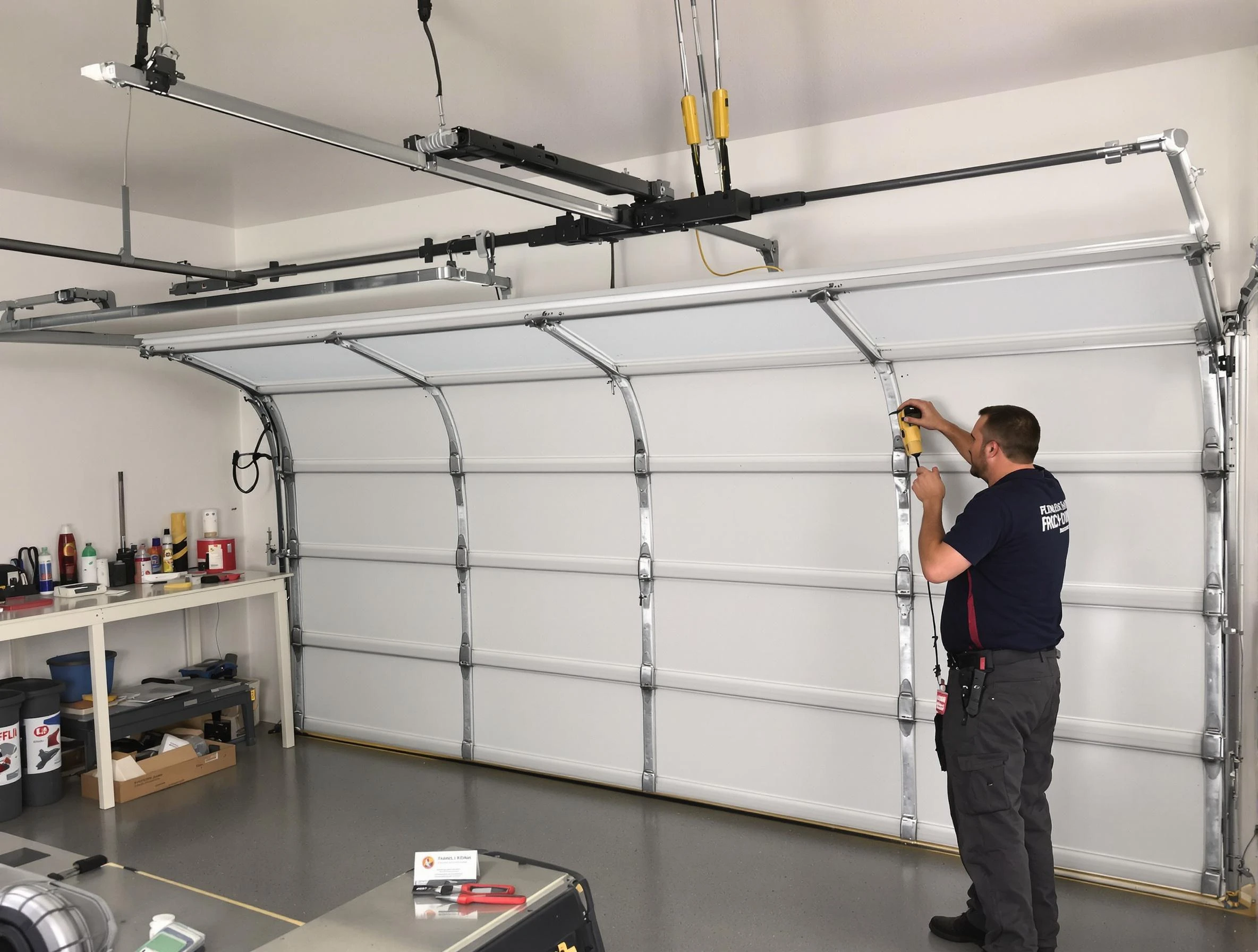 Rockwood Garage Door Repair certified technician performing overhead door system repair in Rockwood